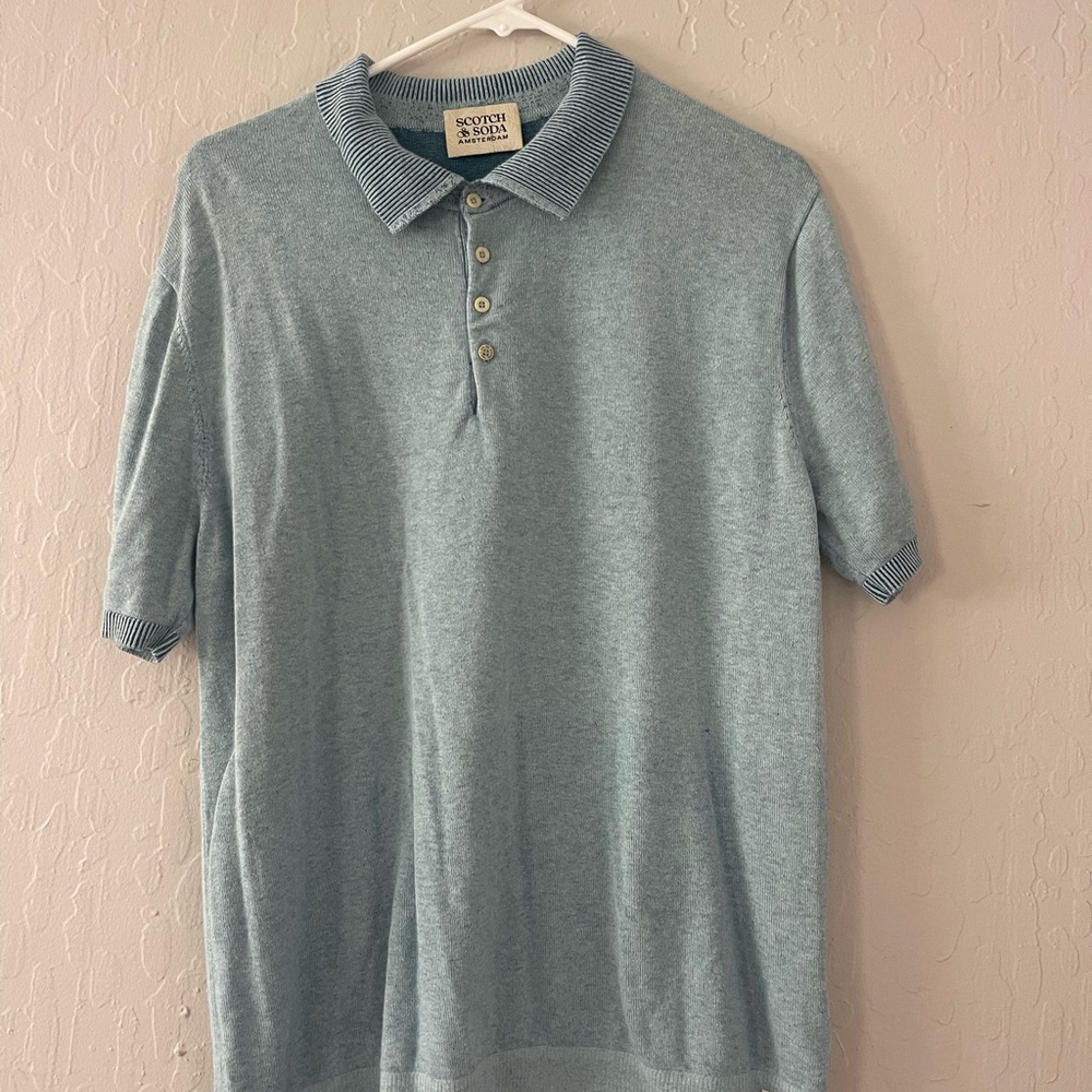 Scotch & Soda Blue Polo Shirt Classic Style